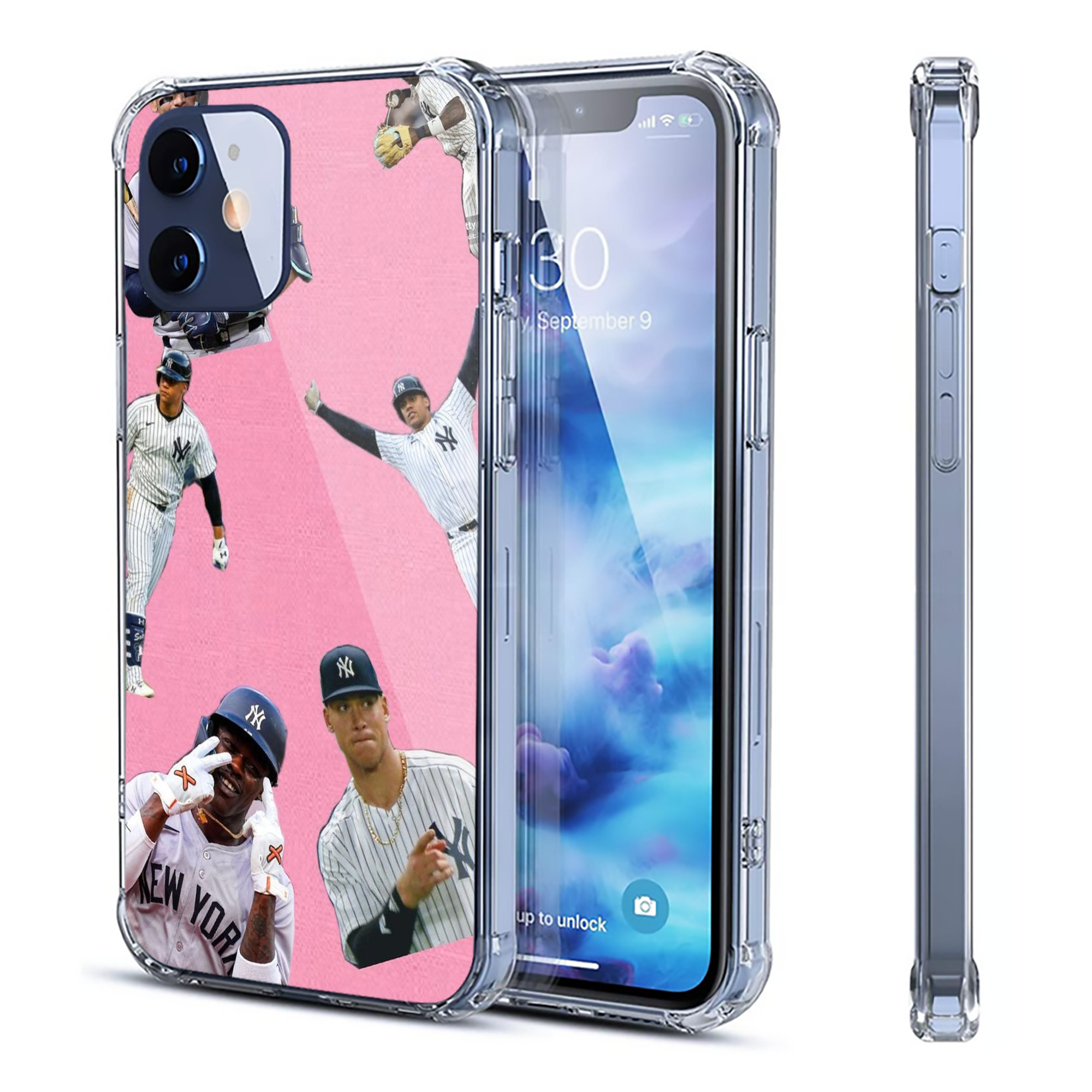New York Yankees 323 Clear IPhone 12 Case – Soft TPU With UV Print – Enhanced Drop Protection, Precise Fit, Anti-Fingerprint, Customizable Design, Scratch-Resistant, Yellow-Resistant